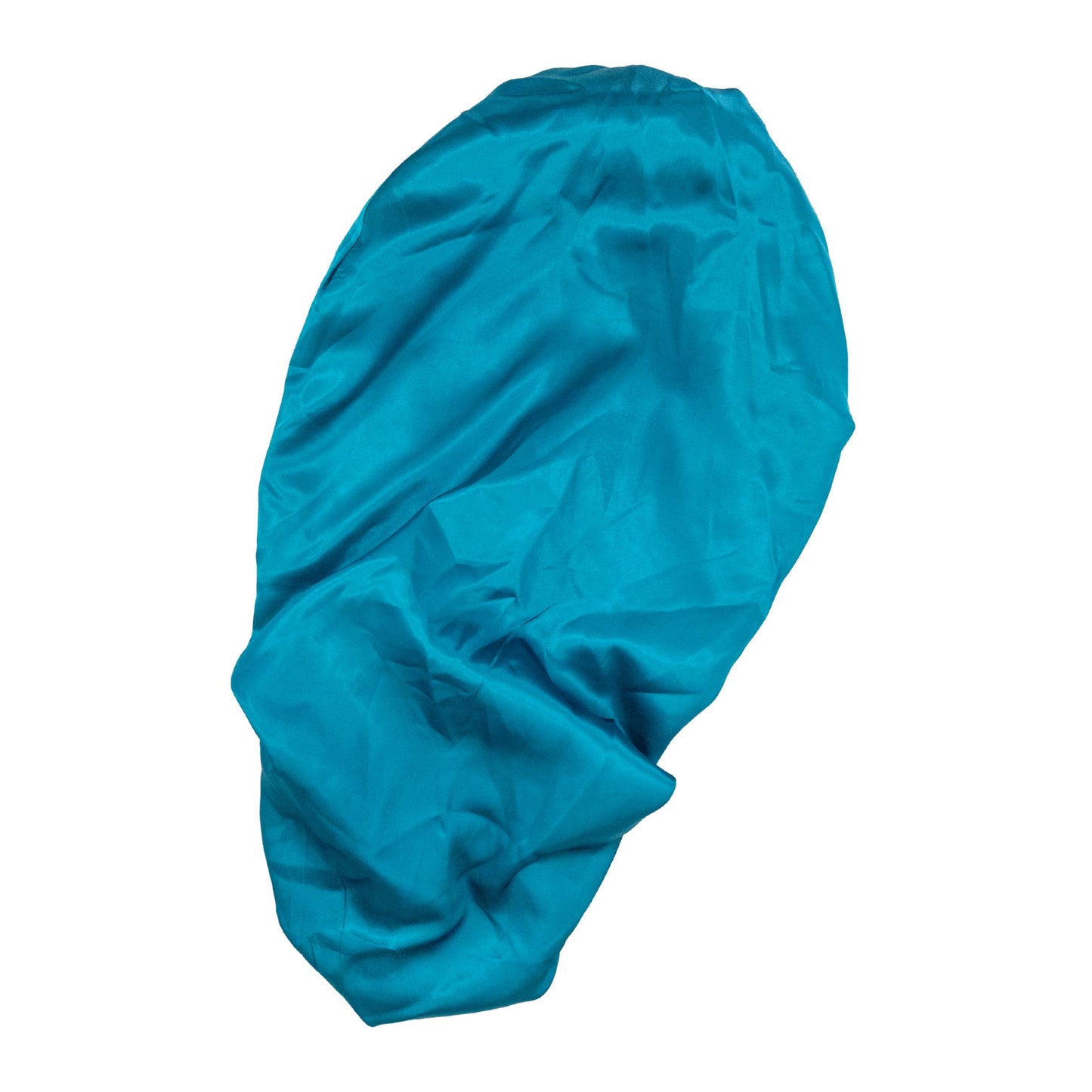 Stay on reversible long satin bonnet - Peacock