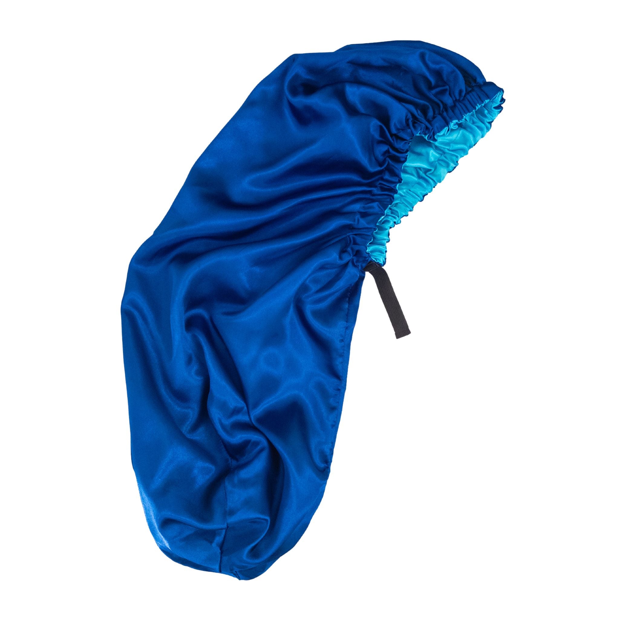Stay on reversible long silk satin Royal blue Hair Wrap Heaven