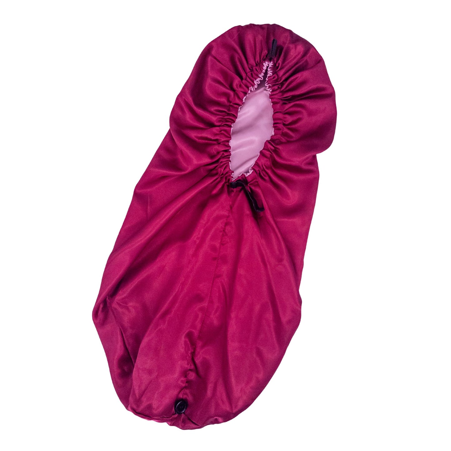 Stay on reversible long satin bonnet - Wine