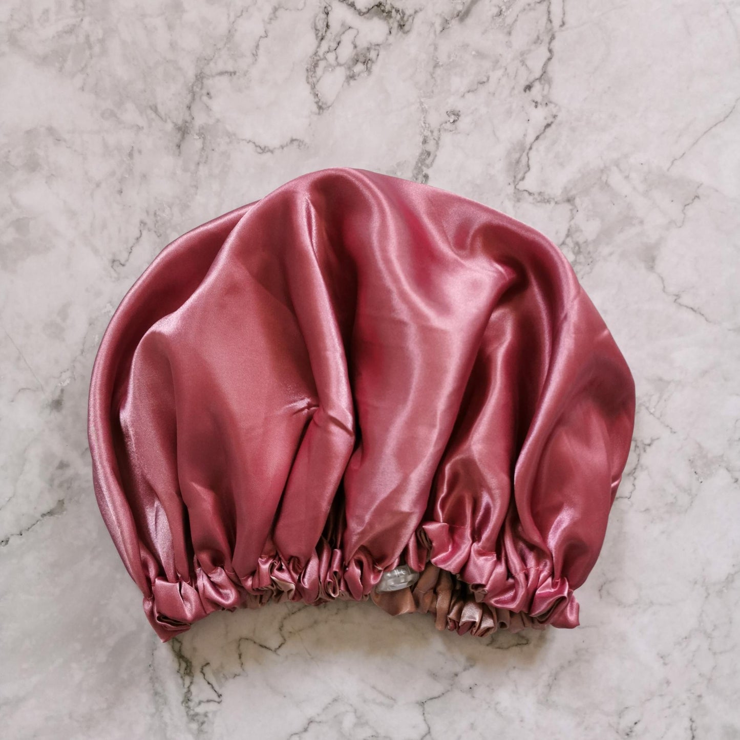 Hair Wrap Heaven Stays on satin bonnet-Rose and blush