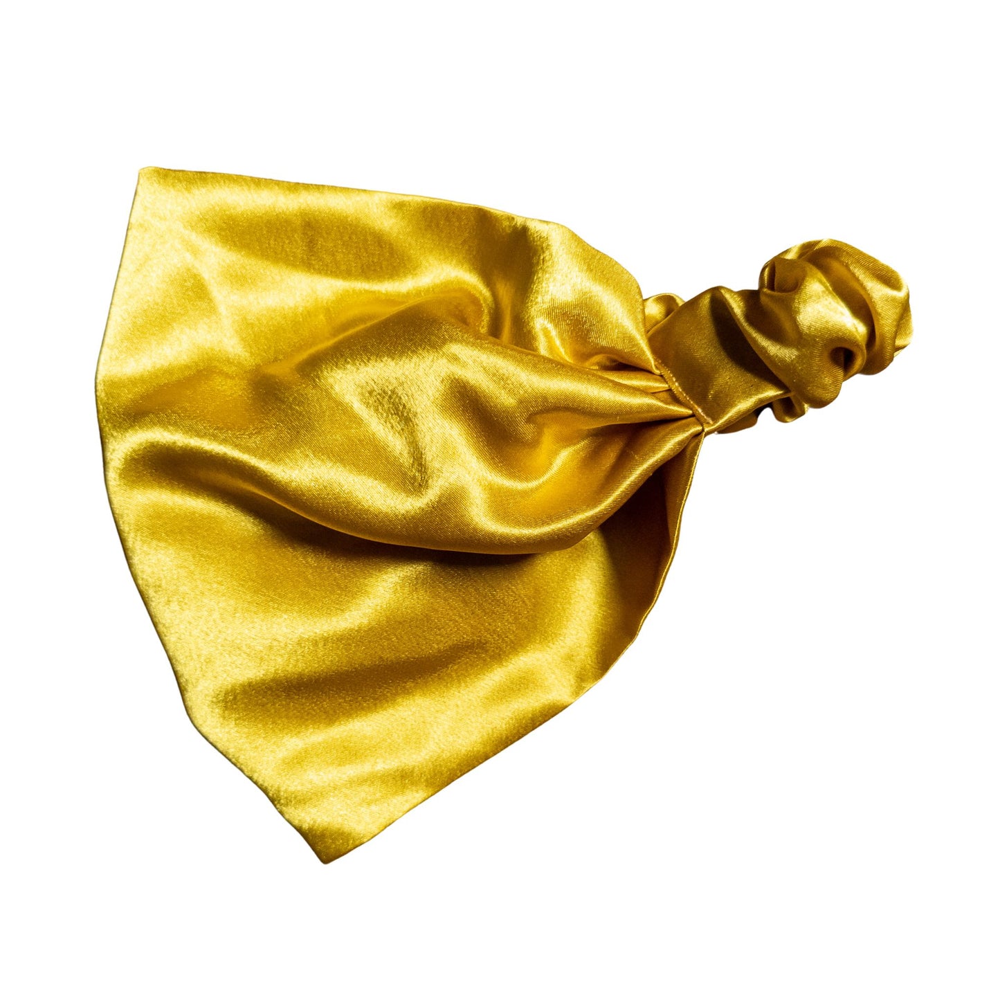 Sleep Well Satin Elastic Hair Wrap - Ochre