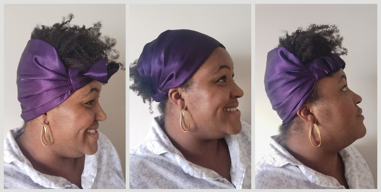 Sleep Well Satin Elastic Hair Wrap - New Teal