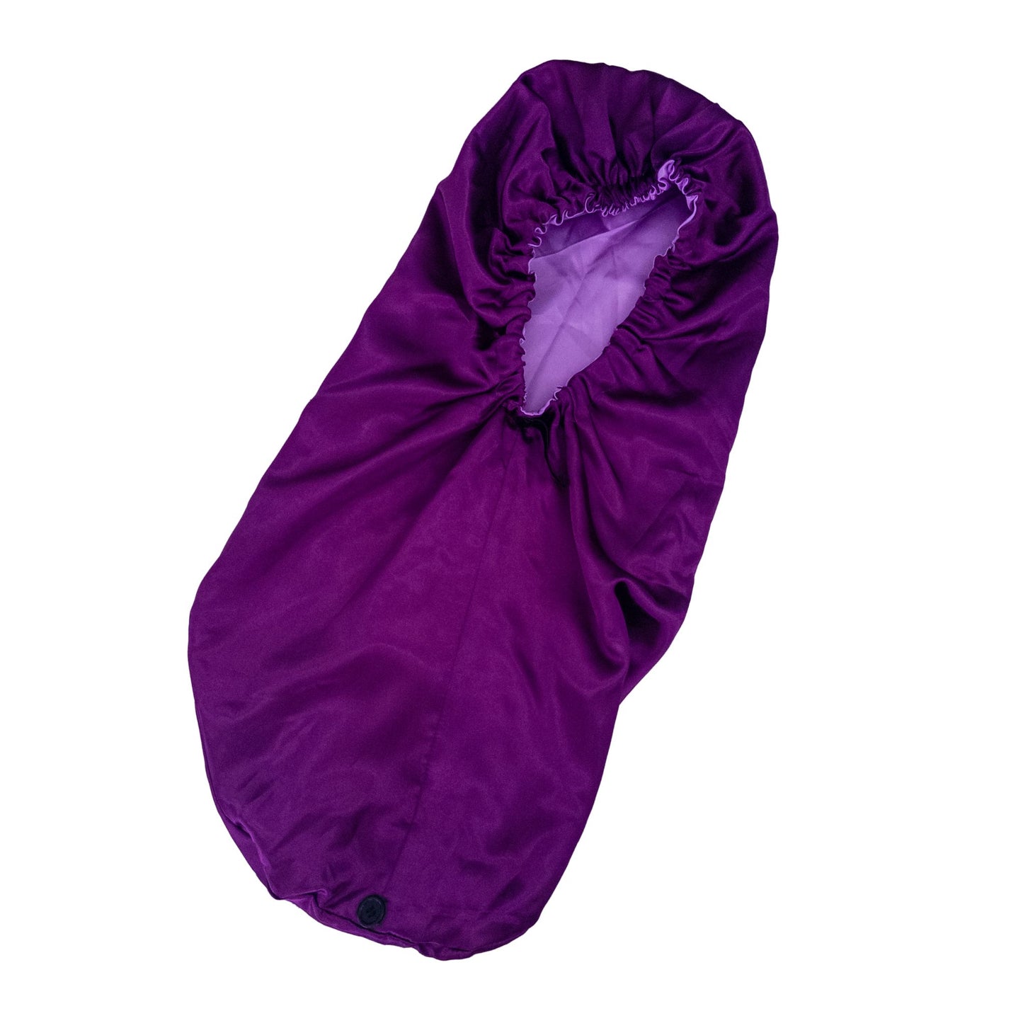 Stay on reversible long satin bonnet - Purple