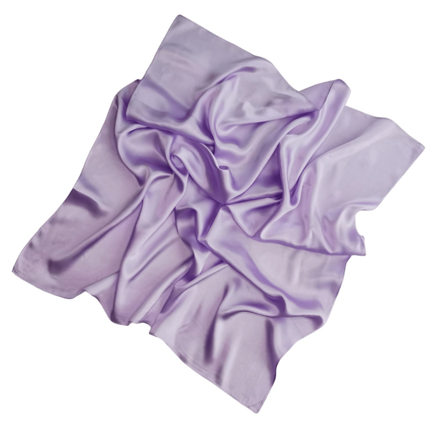 Lilac mulberry silk scarf from Hair Wrap Heaven flat image