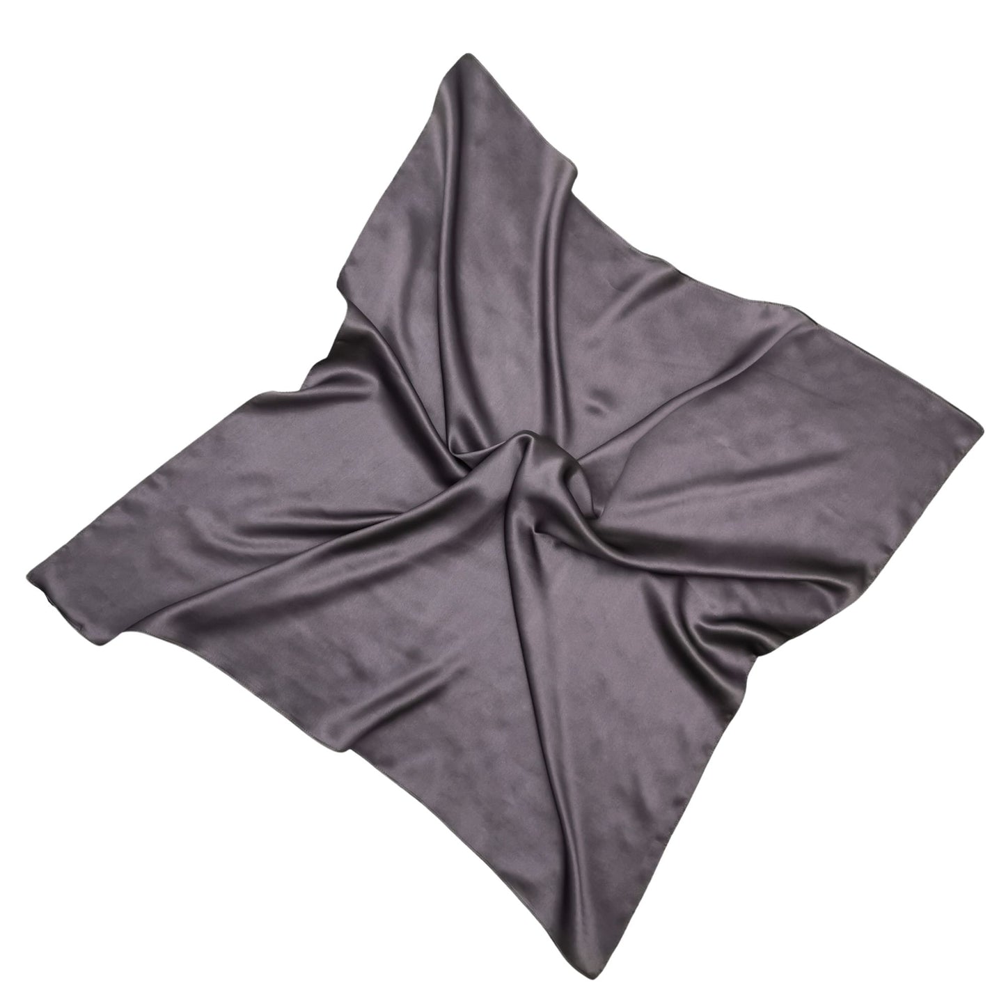 Sleep Well Silk Square Hair Scarf - Charcoal