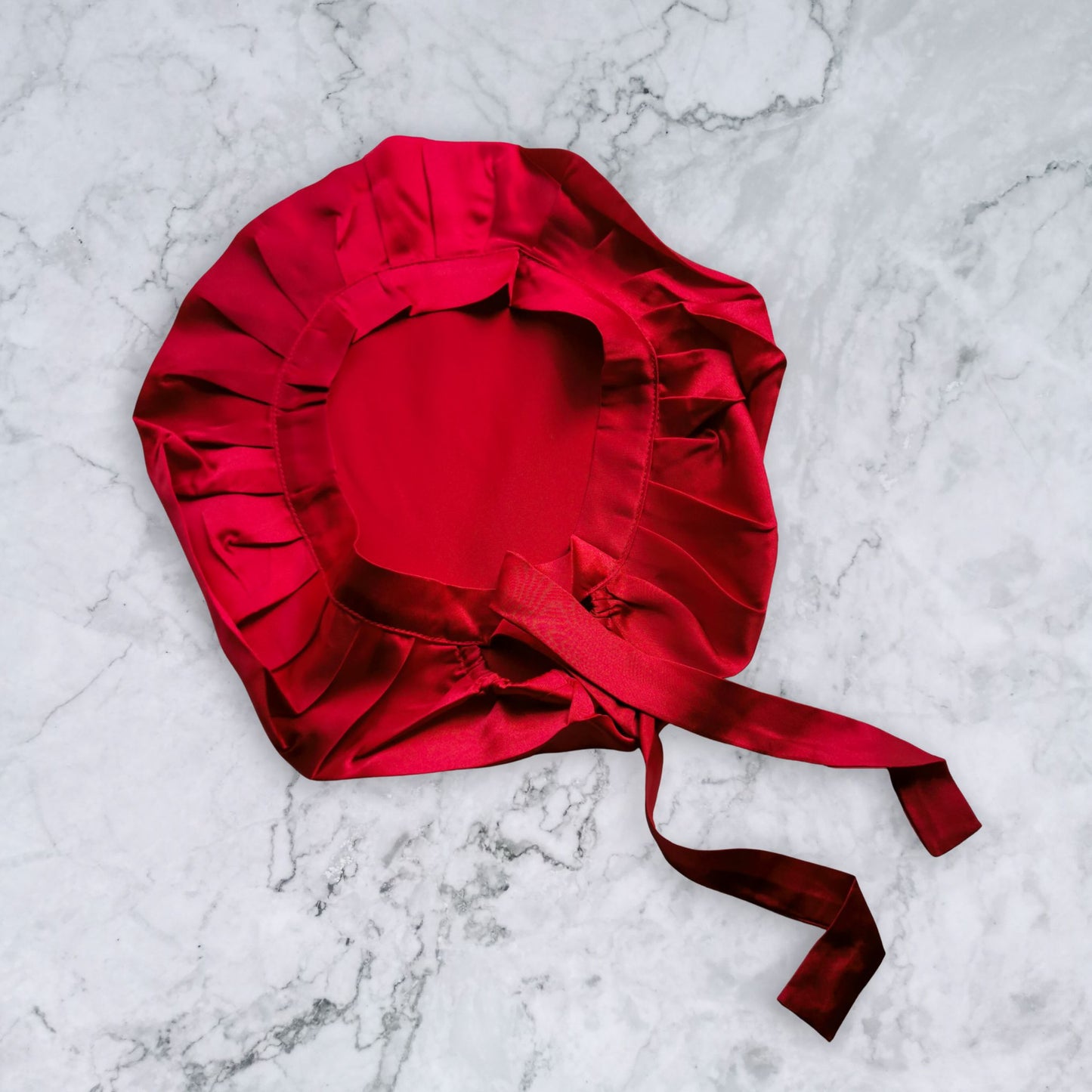 Mulberry Silk Tie Bonnet - Red