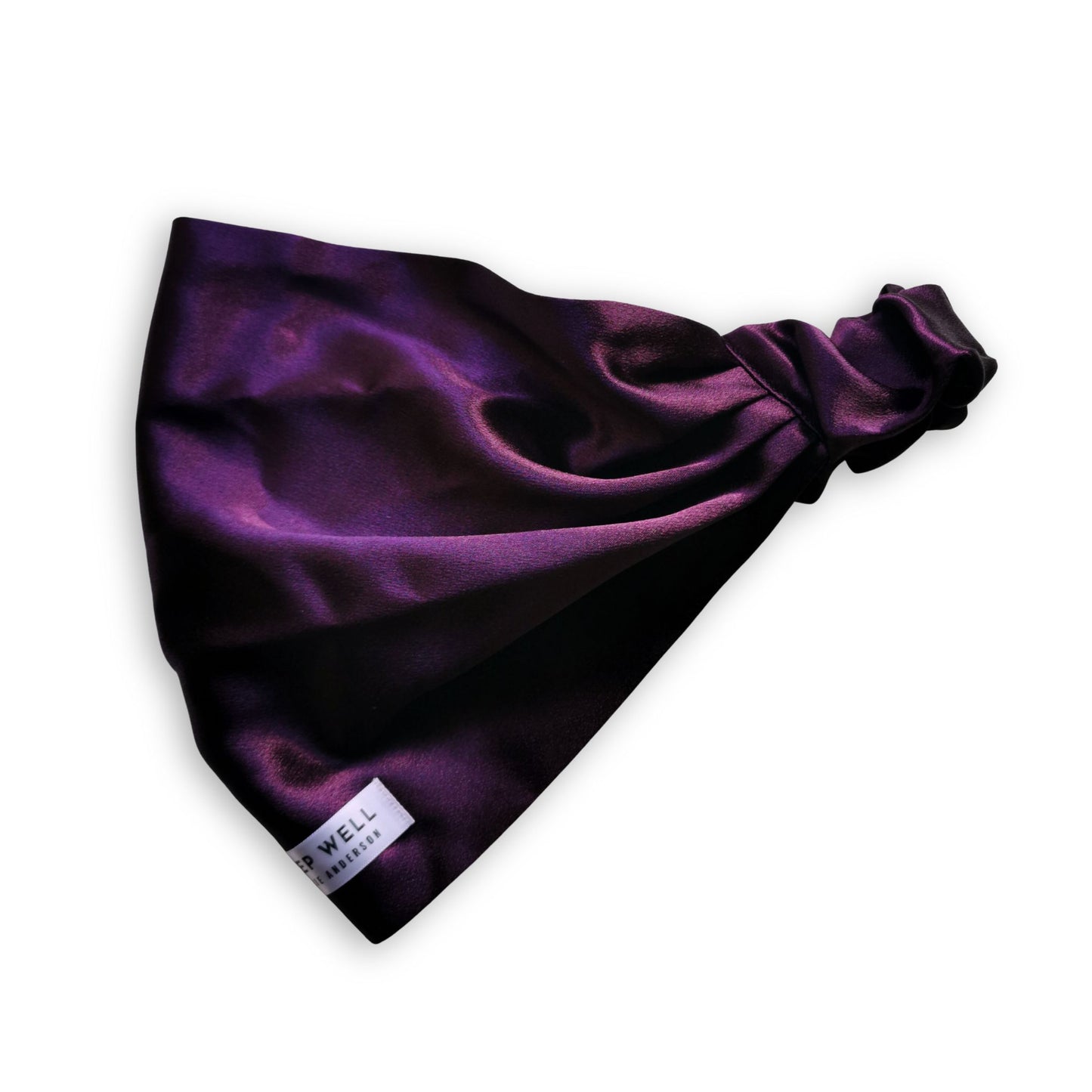Sleep Well Satin Elastic Hair Wrap - Purple