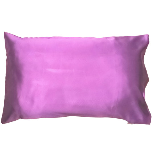 Deep Mauve purple satin poly silk pillowcase