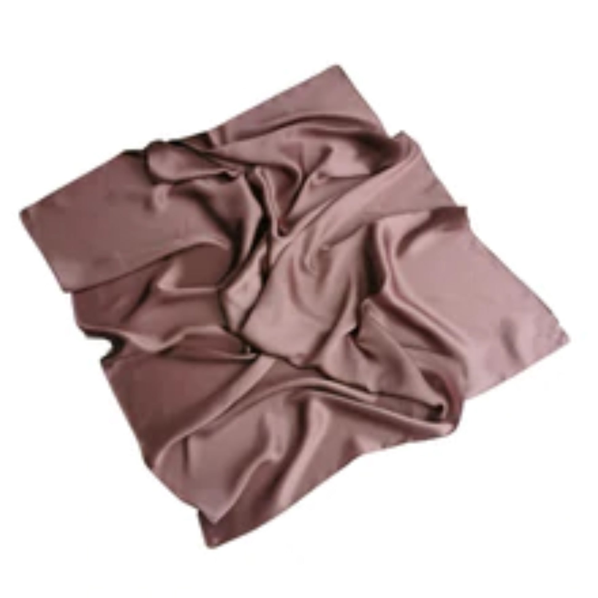 sleep well mulberry silk square hair scarf 16 momme 87cm - Pale Mauve flat view