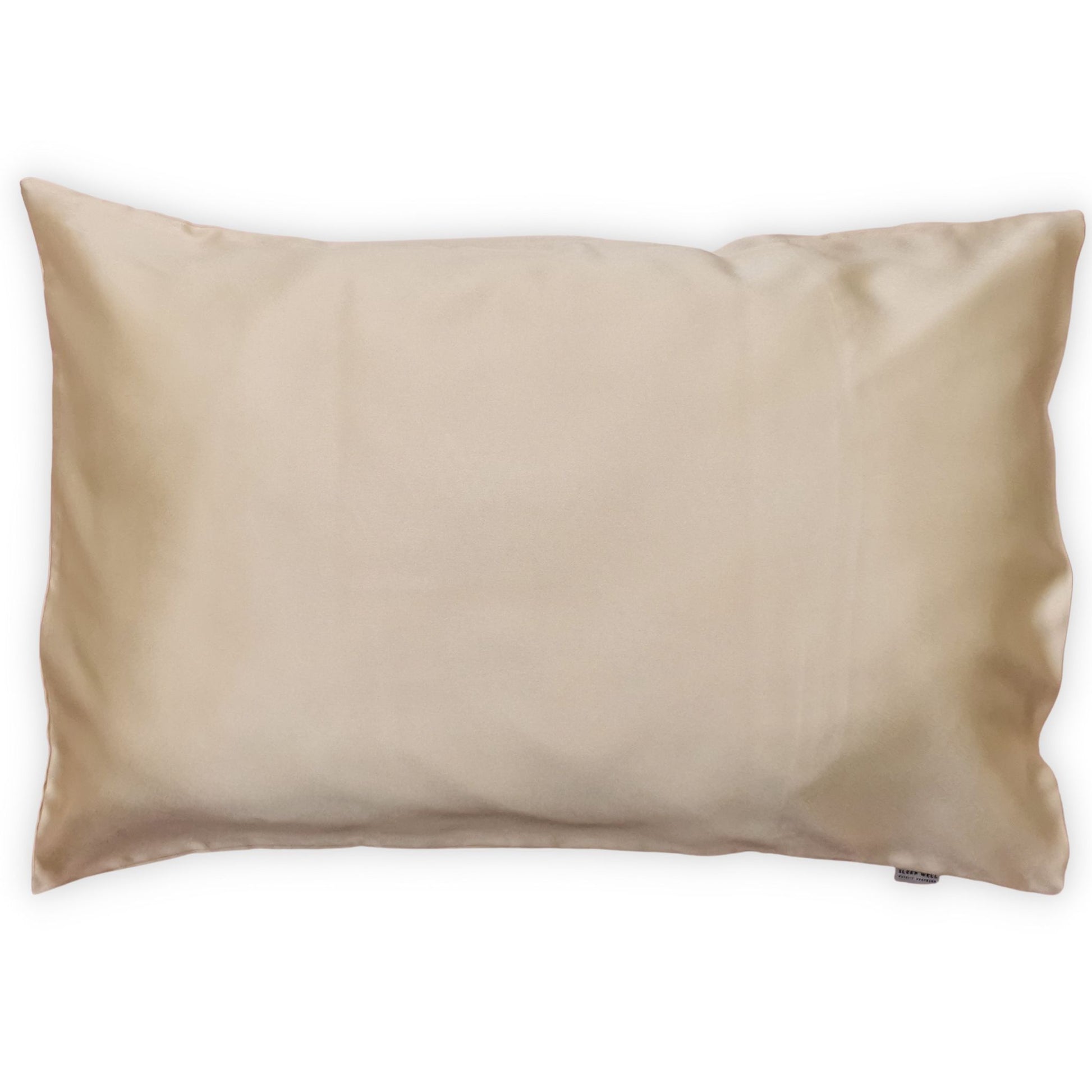 SLEEP WELL satin pillowcase in champagne nude