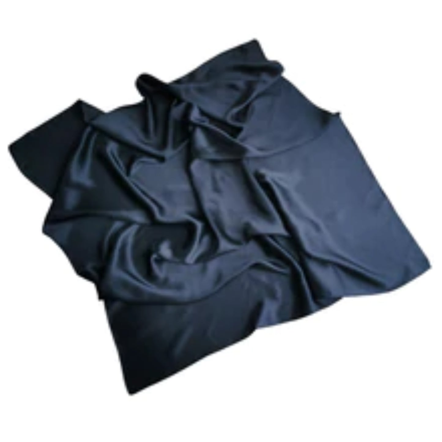 sleep well mulberry silk square hair scarf 16 momme 87cm - Navy flat