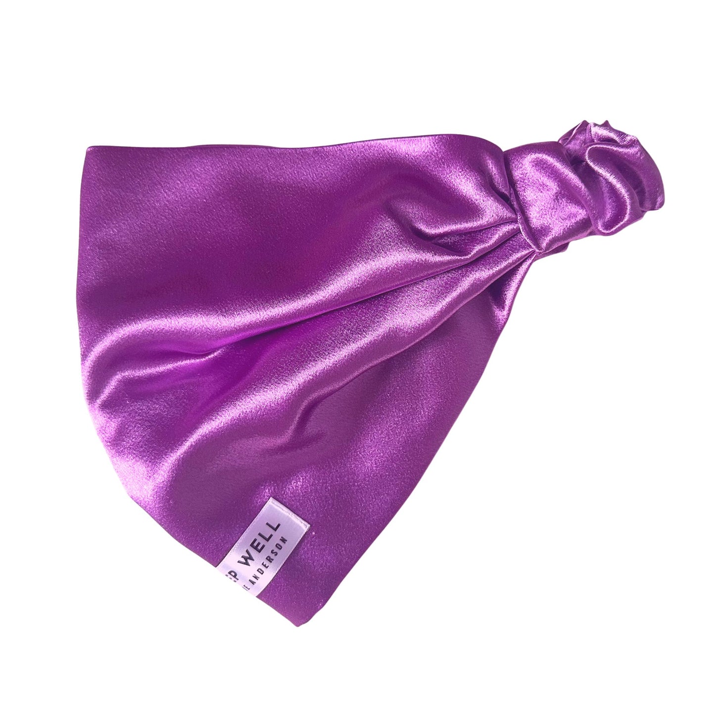 Sleep Well Satin Elastic Hair Wrap - Deep Mauve