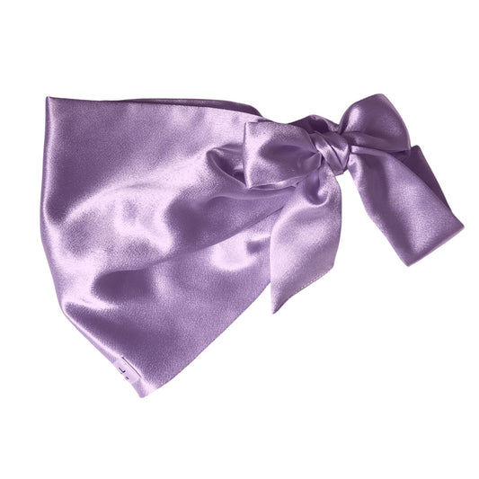 SLEEP WELL satin hair wrap in lilac with head scarf tie