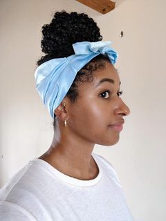 Satin Bonnet With Stretch Ties Works for ALL Hair Types 