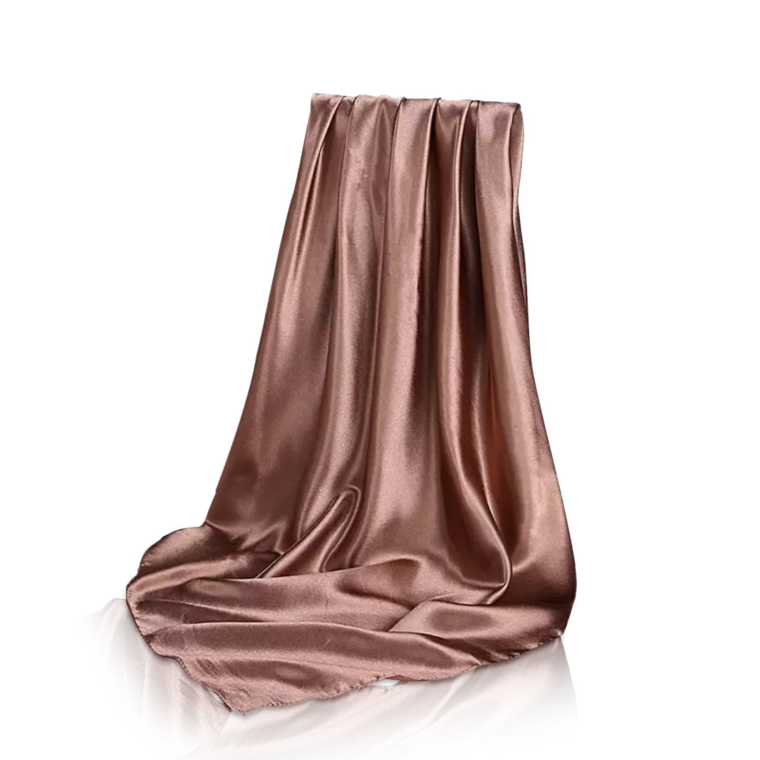 air wrap heaven satin scarf cappucino brown nude