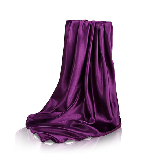 Mulberry Silk Hair Scarf, Hair Wrap - Purple – Hair Wrap Heaven